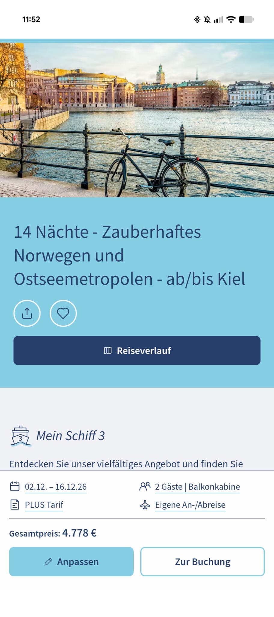 14 Nächte Zauberhaftes Norwegen und Ostseemetropolen ab/bis Kiel - Bild 1